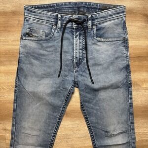 Diesel Denim Sweatpants Men 28x32 Blue Thommer Jogg Slim Ripped Made Italy 069NZ